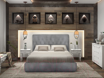 Полуторная кровать Асмана Двойная-4 120x200 (банни 10)