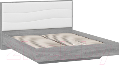 Каркас кровати ТриЯ Миранда Тип 1 160x200 (дуб гамильтон/белый глянец)