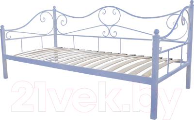 Кровать-тахта Князев Мебель Валенсия ВАЯ.120.200.С (серый муар) - фото