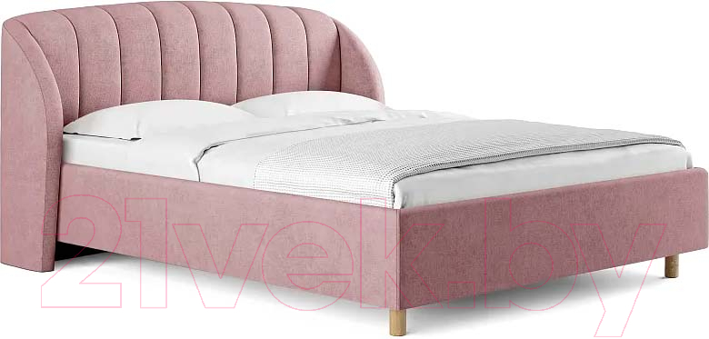 Каркас кровати Сонум Valencia 200x200 (микровелюр лиловый) - фото