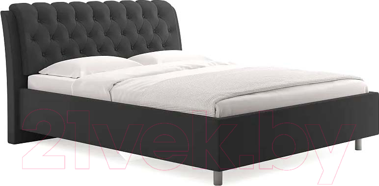 Каркас кровати Сонум Olivia 200x200 (экокожа графит) - фото