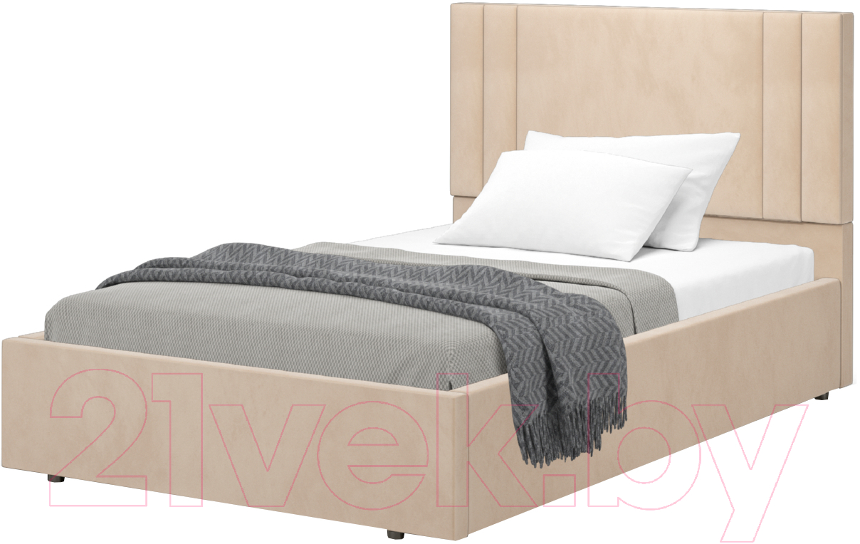 Полуторная кровать Аквилон Мирта-1 12 ПМ (конфетти крем) - фото