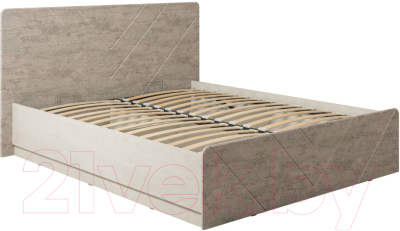 Каркас кровати Mobi Амели 11.31 (шелковый камень К349 RT/бетон чикаго бежевый LS 00 953) - фото