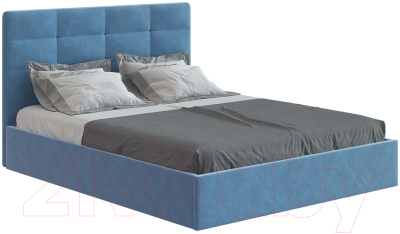 Каркас кровати НК Мебель Соната 140x200 / 72305112 (велюр синий) - фото