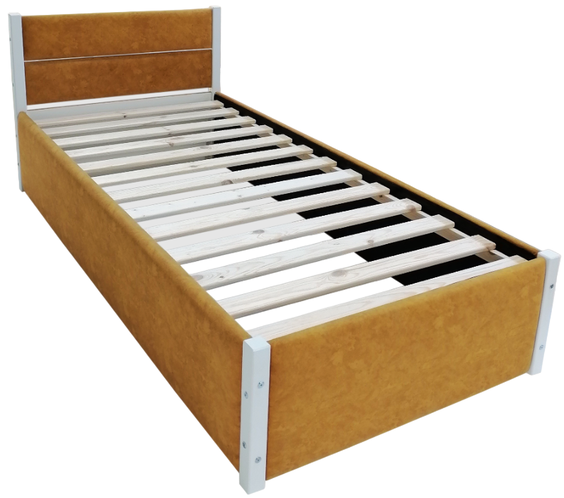 Односпальная кровать EcoWood Куба 90x200 / ECO.001.00070.90-200.Cloud08/W - фото