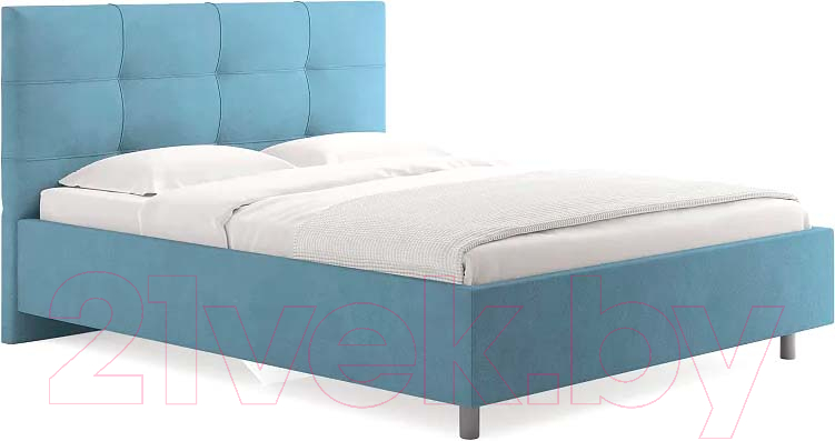 Каркас кровати Сонум Caprice 200x200 (замша голубой) - фото