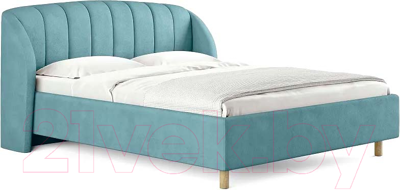 Каркас кровати Сонум Valencia 200x200 (замша голубой) - фото