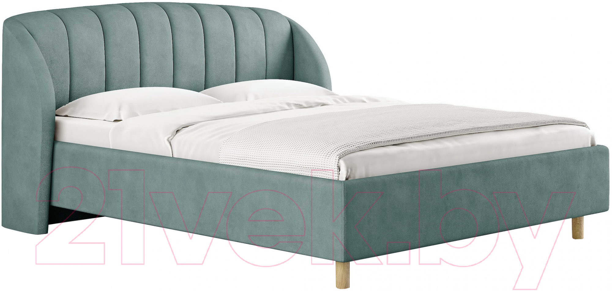 Каркас кровати Сонум Valencia 160x200 (замша мятный) - фото