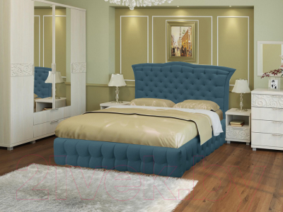 Двуспальная кровать Асмана Двойная-5 160x200 (киви 75)