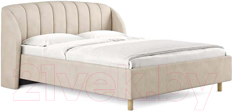 Каркас кровати Сонум Valencia 200x200 (замша кремовый) - фото