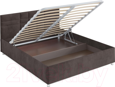 Двуспальная кровать Mebel-Ars Нью-Йорк 160 (кордрой коричневый)