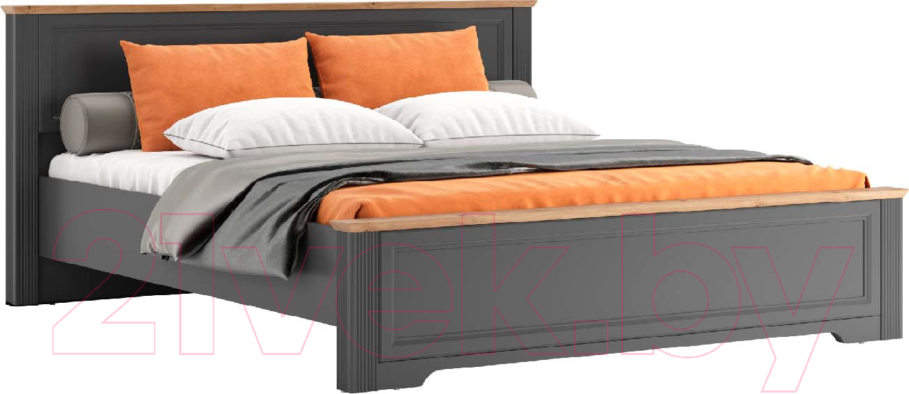 Каркас кровати Black Red White Jasmin LOZ180x200 (графит/дуб артизан) - фото