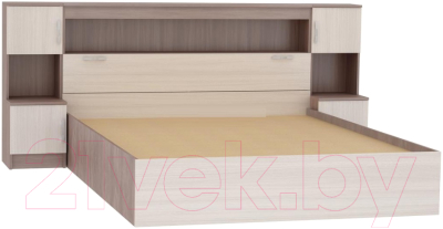 Двуспальная кровать Стендмебель Басса КР-552 (ясень шимо светлый/ясень шимо темный) - фото