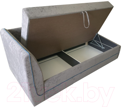 Односпальная кровать Анмикс Александра 90x190 (велюр серый)