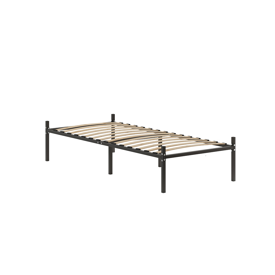 Односпальная кровать Домаклево Металика 90x200 (черный) - фото