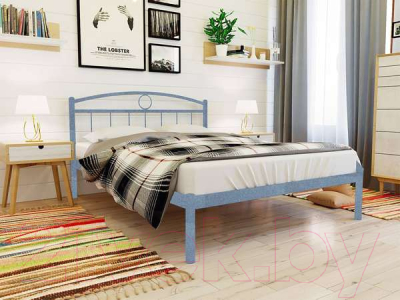 Двуспальная кровать Князев Мебель Люмия ЛЯ.160.200.С (серый муар)