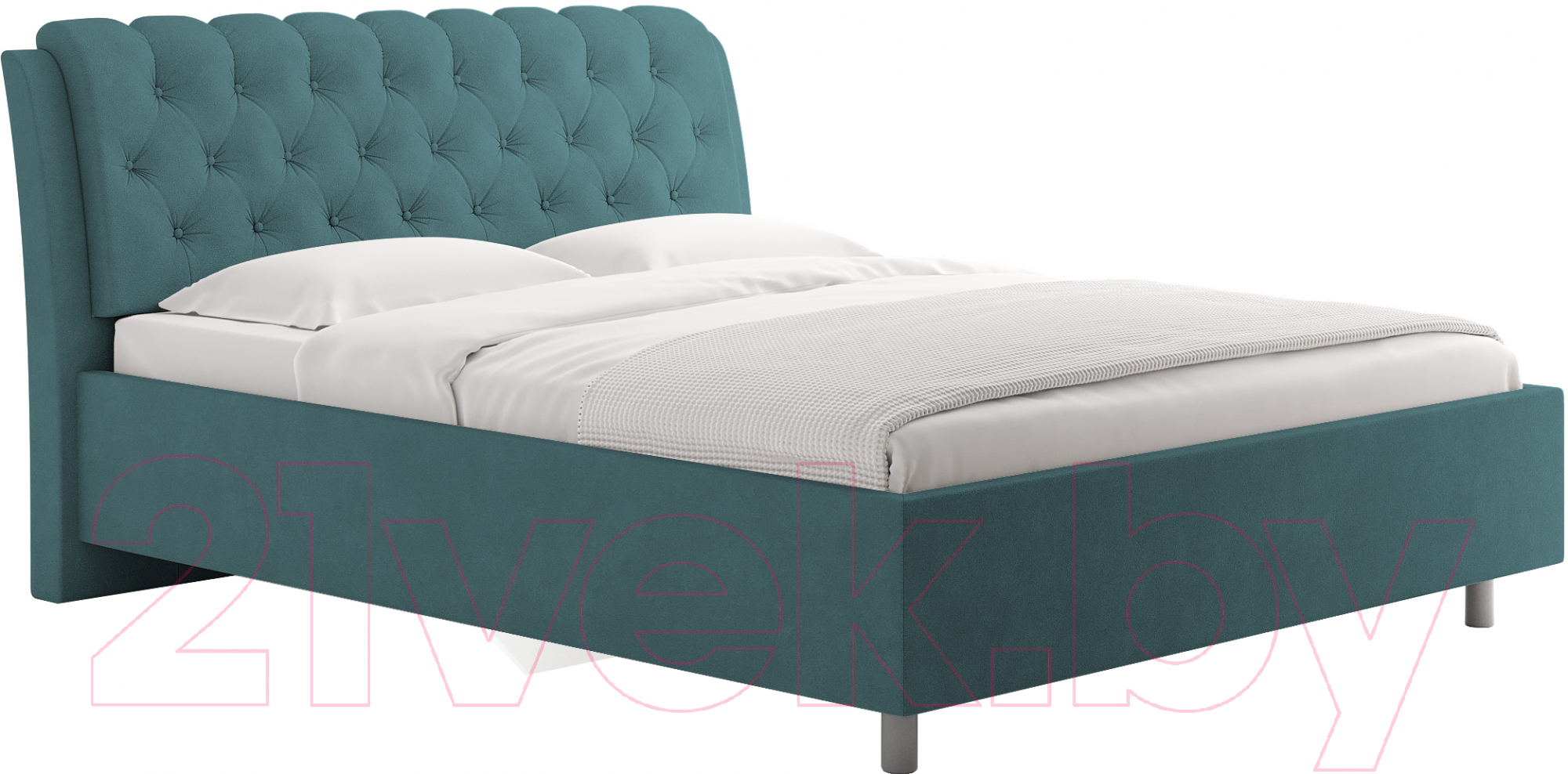 Каркас кровати Сонум Olivia 90x200 (замша изумрудный) - фото