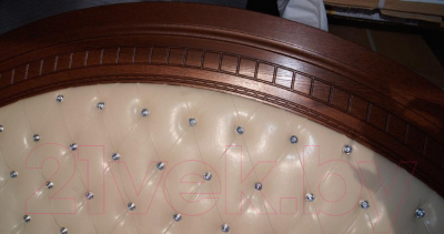 Двуспальная кровать ФорестДекоГрупп Любава 160 / СП 007-05 (темный)