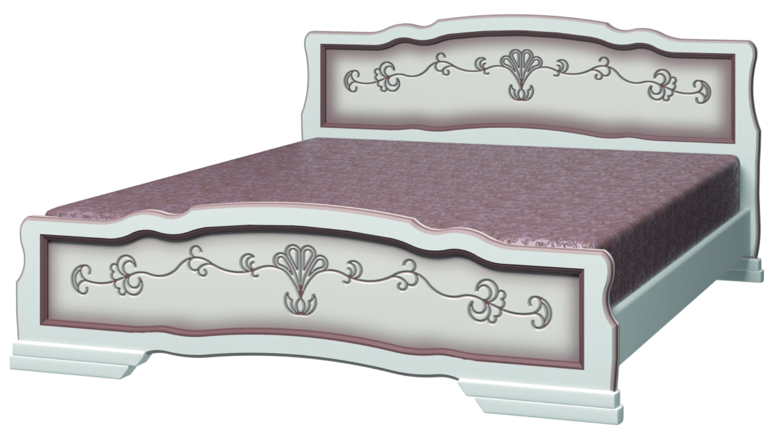 Каркас кровати Bravo Мебель Карина 6 180x200 (дуб молочный) - фото