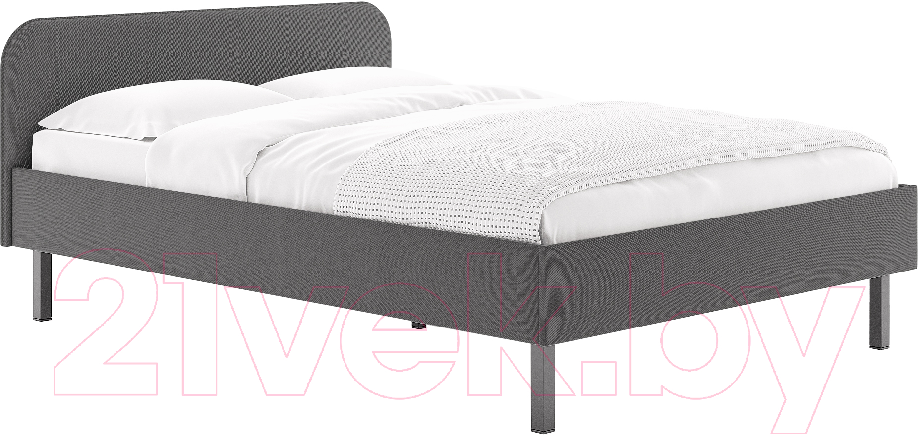 Каркас кровати Сонум Hanna с металлическим основанием 160x200 (багама серый) - фото