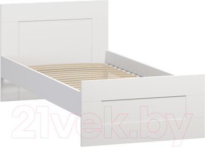 Односпальная кровать Mio Tesoro Сириус 90x200 2.02.04.170.1 (белый) - фото