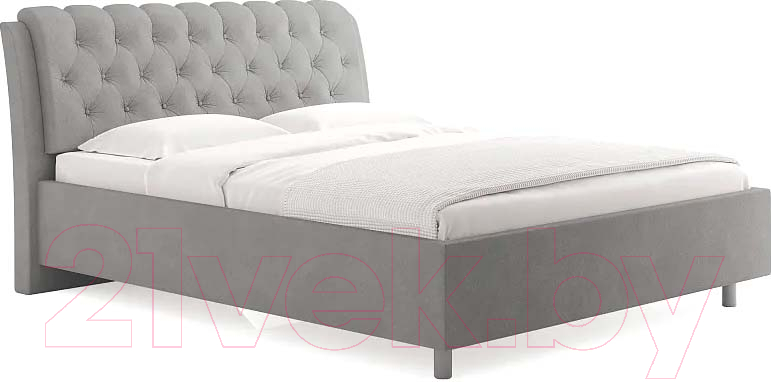 Каркас кровати Сонум Olivia 200x200 (замша серый) - фото