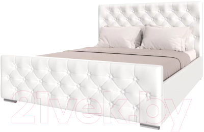 Каркас кровати НК Мебель Интеро 180x200 / 72306779 (белый кожзам) - фото