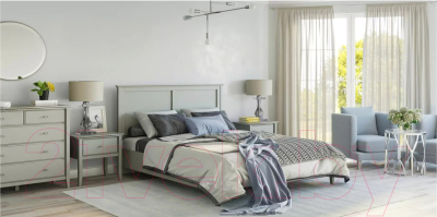 Двуспальная кровать Гомельдрев ГМ 8814-03 180x200 (ольха/светло-серый)