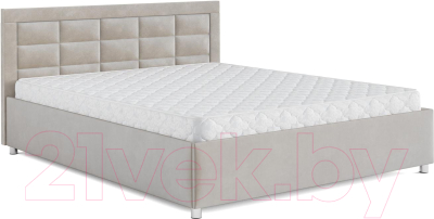 Двуспальная кровать Mebel-Ars Версаль 160 (бархат бежевый/Star Velvet 6 Beige)