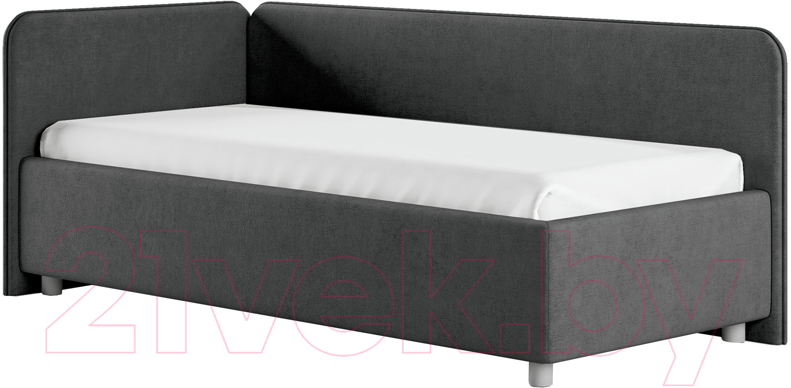 Каркас кровати Сонум Capri L 90x200 (микровелюр серый) - фото