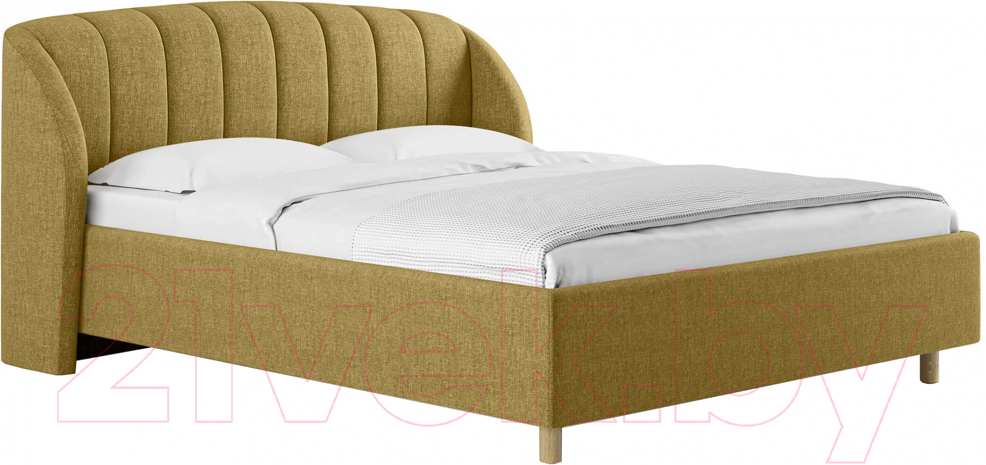 Каркас кровати Сонум Valencia 160x200 (кашемир горчичный) - фото