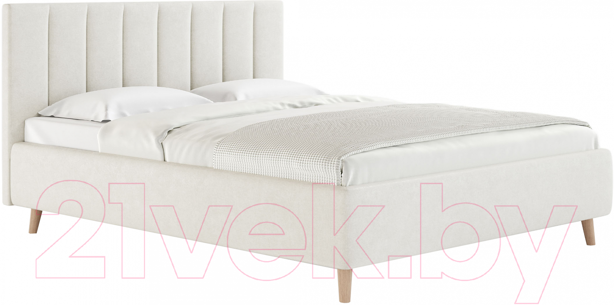 Каркас кровати Сонум Alma 160x200 (микровелюр белый) - фото