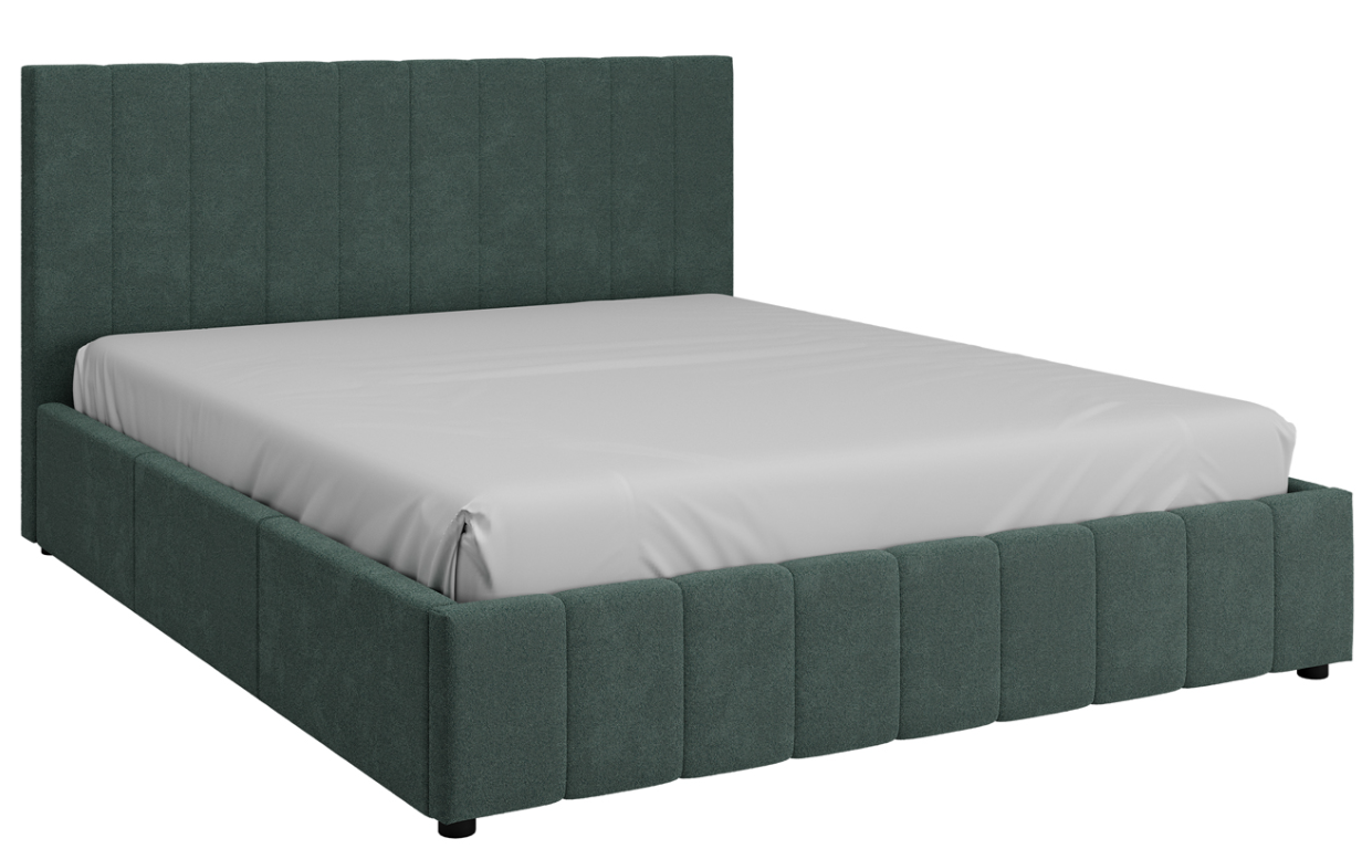 Двуспальная кровать Bravo Мебель Нельсон Вертикаль 160x200 с ПМ Стандарт 10 вариант (морской) - фото