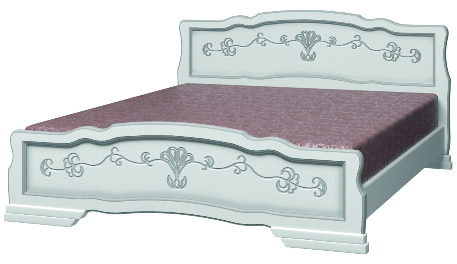 Каркас кровати Bravo Мебель Карина 6 90x200 (белый жемчуг) - фото