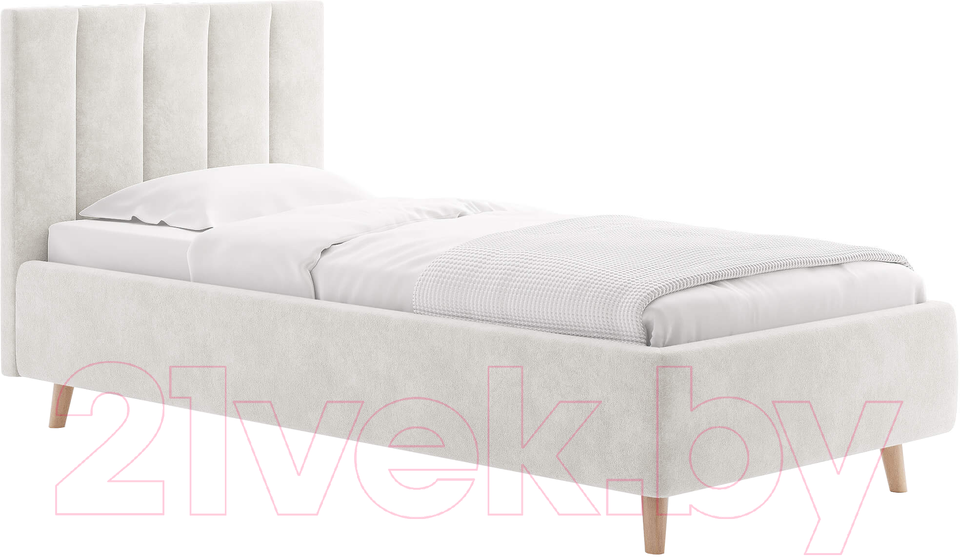 Каркас кровати Сонум Alma 90x200 (микровелюр белый) - фото