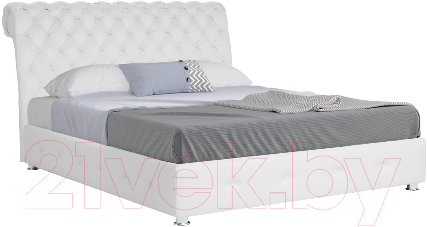 Полуторная кровать Mebel-Ars Эксклюзив 140 (экокожа) - фото