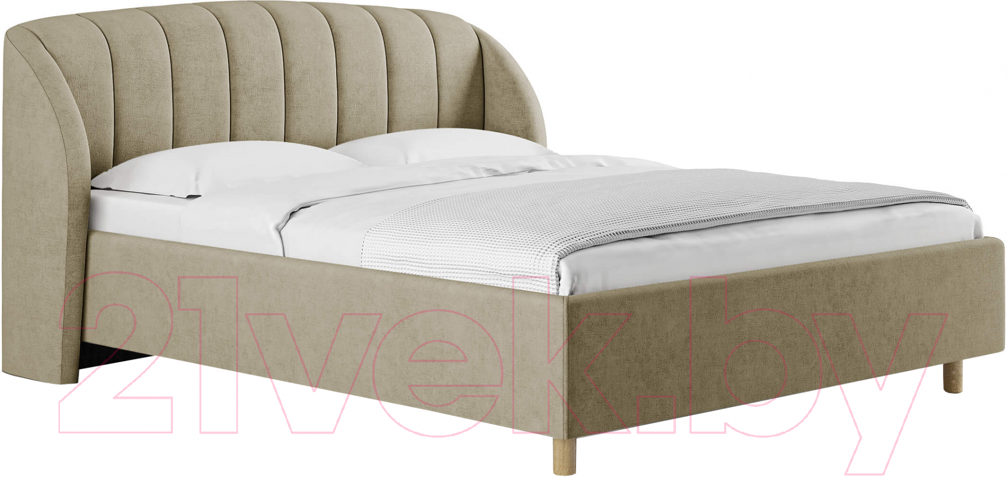 Каркас кровати Сонум Valencia 180x200 (микровелюр оливковый) - фото