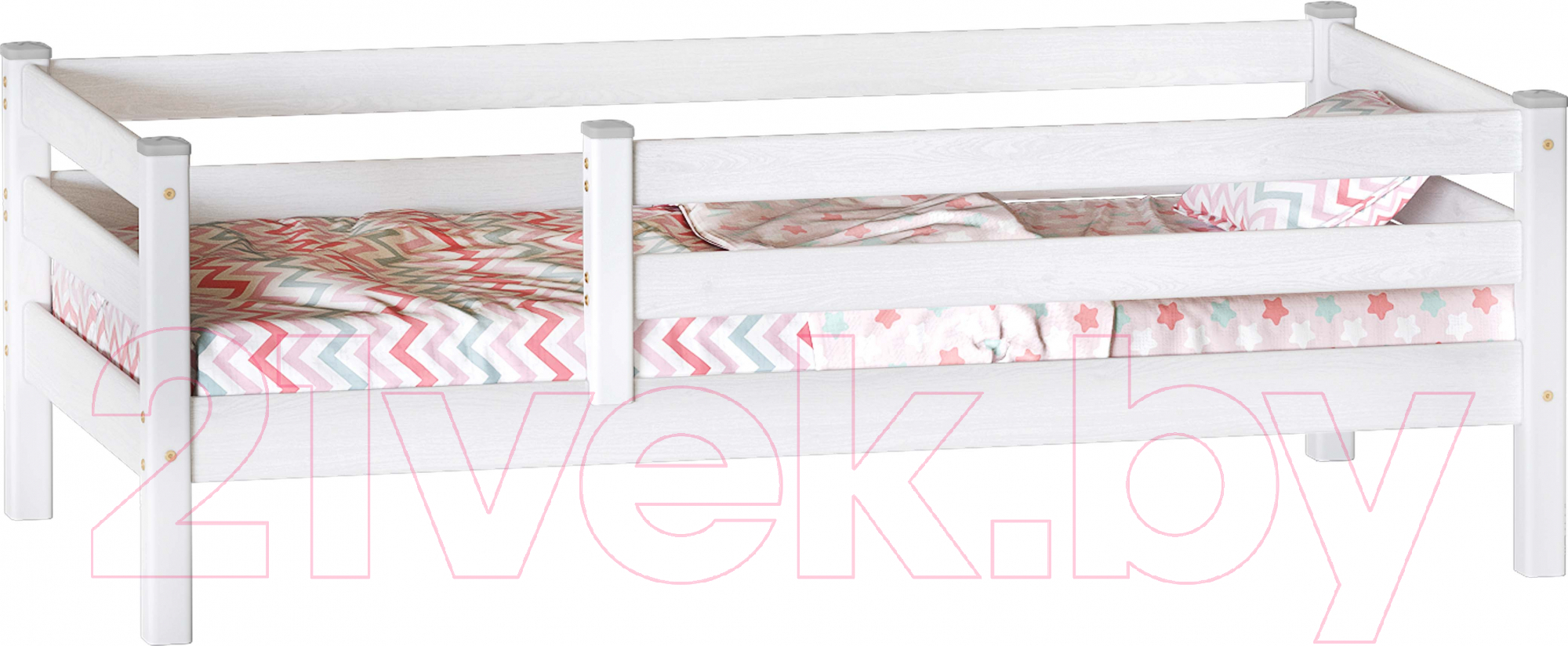 Односпальная кровать Мебельград Софи (белый/полупрозрачный) - фото