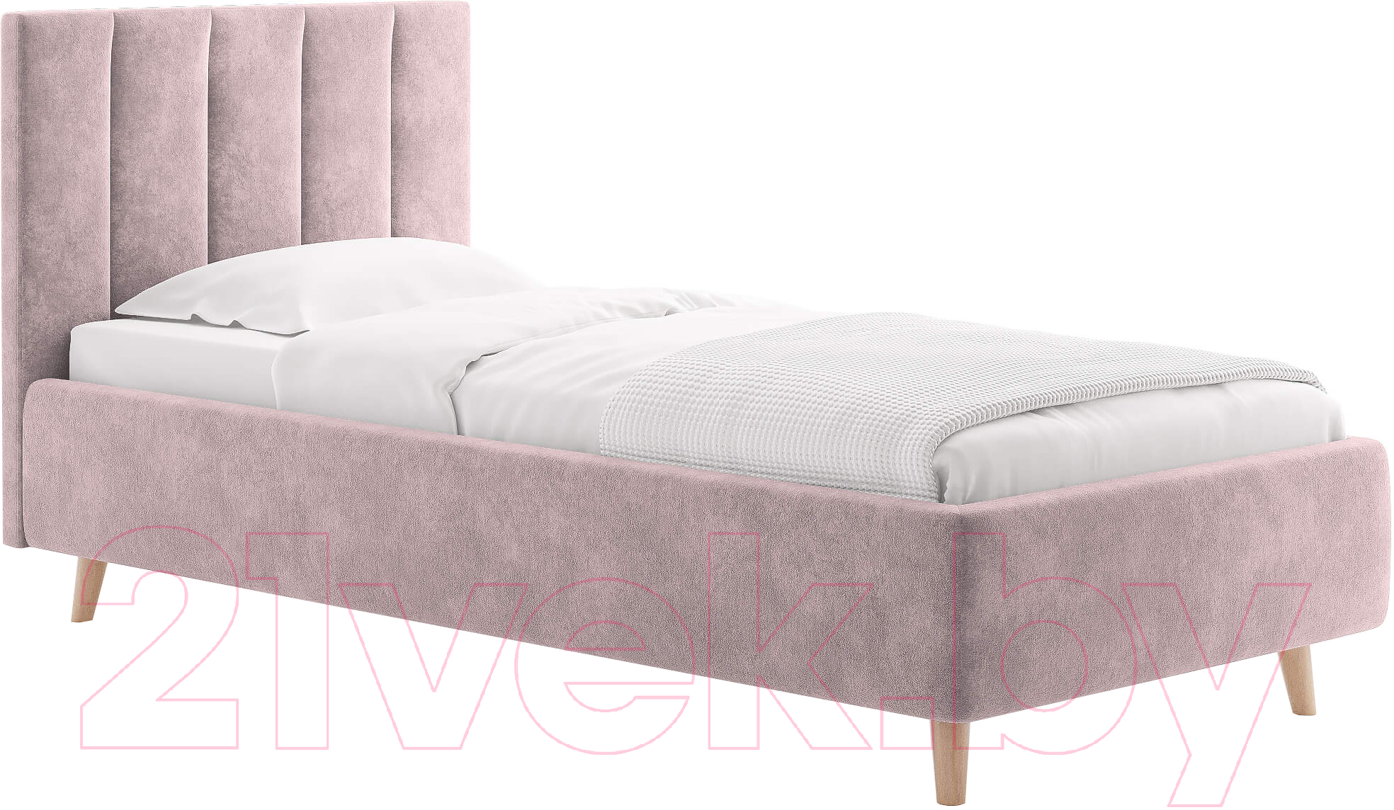 Каркас кровати Сонум Alma 90x200 (микровелюр лиловый) - фото