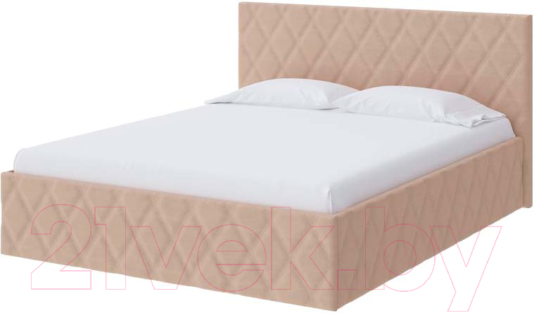 Двуспальная кровать Proson Fresco Forest 730 200x200 (миндальный) - фото