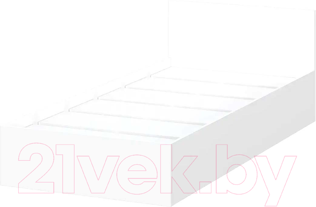 Односпальная кровать Астрид Мебель Ницца-13 / ЦРК.НЦ.13 (белый) - фото