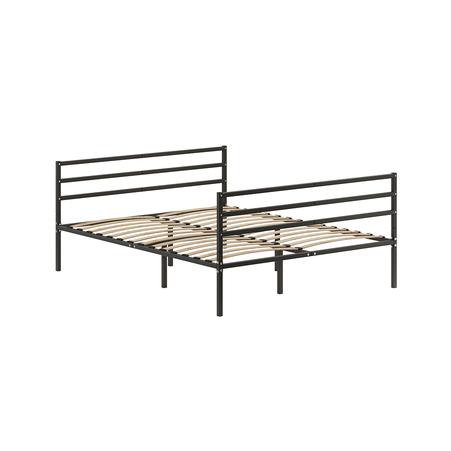 Полуторная кровать Домаклево Металика Г3+Г3 120x200 (черный) - фото