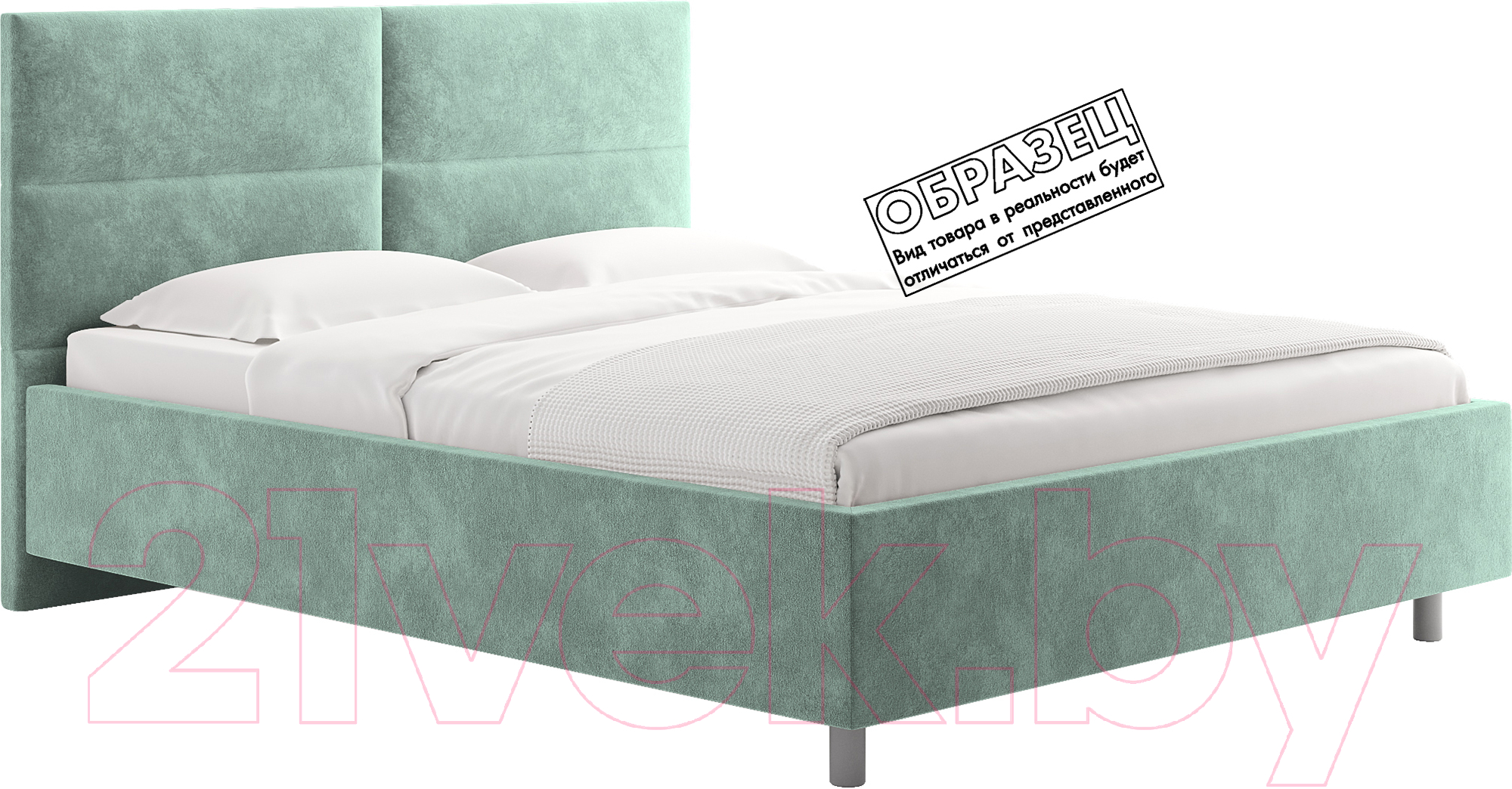 Каркас кровати Сонум Omega 90x200 (микровелюр селадон) - фото
