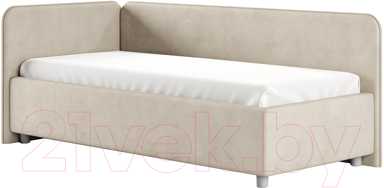 Каркас кровати Сонум Capri L 90x200 (замша кремовый) - фото