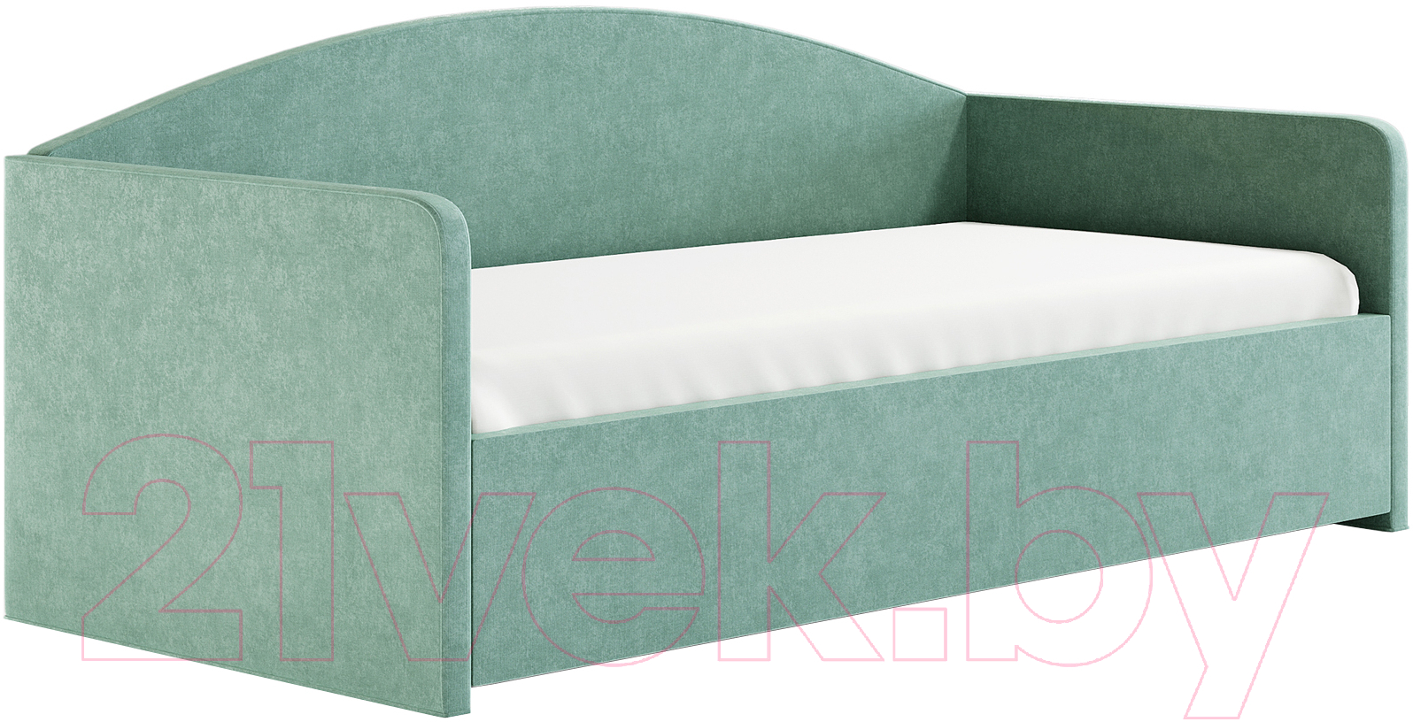 Каркас кровати Сонум Uno 90x200 (микровелюр селадон) - фото