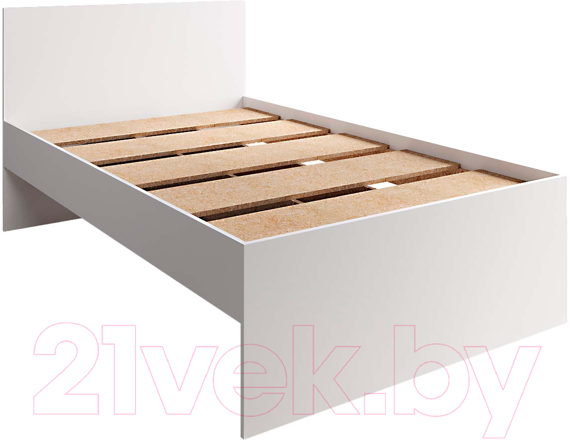 Полуторная кровать ДСВ Мори КРМЯ 1200.1/1 (белый) - фото