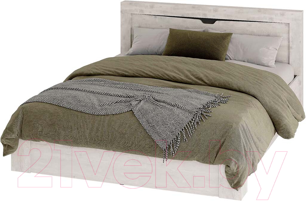 Каркас кровати BTS Леонардо КР-15 (бетон пайн светлый/графит) - фото