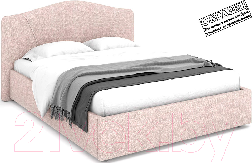 Каркас кровати Rivalli Беатрис 140x200 (Buckle White) - фото