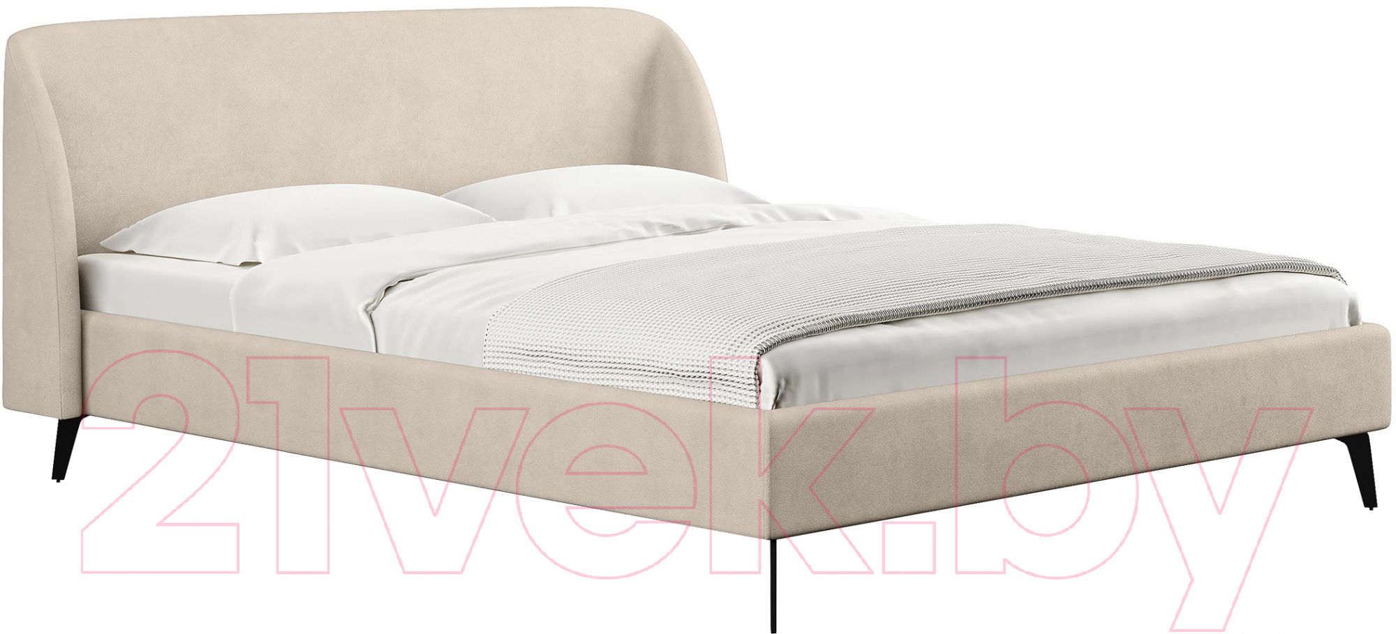 Каркас кровати Сонум Rosa 90x200 (замша кремовый) - фото