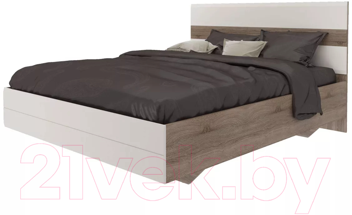 Каркас кровати Stolline Филадельфия / СТЛ.263.10 (дуб сонома трюфель/латте) - фото
